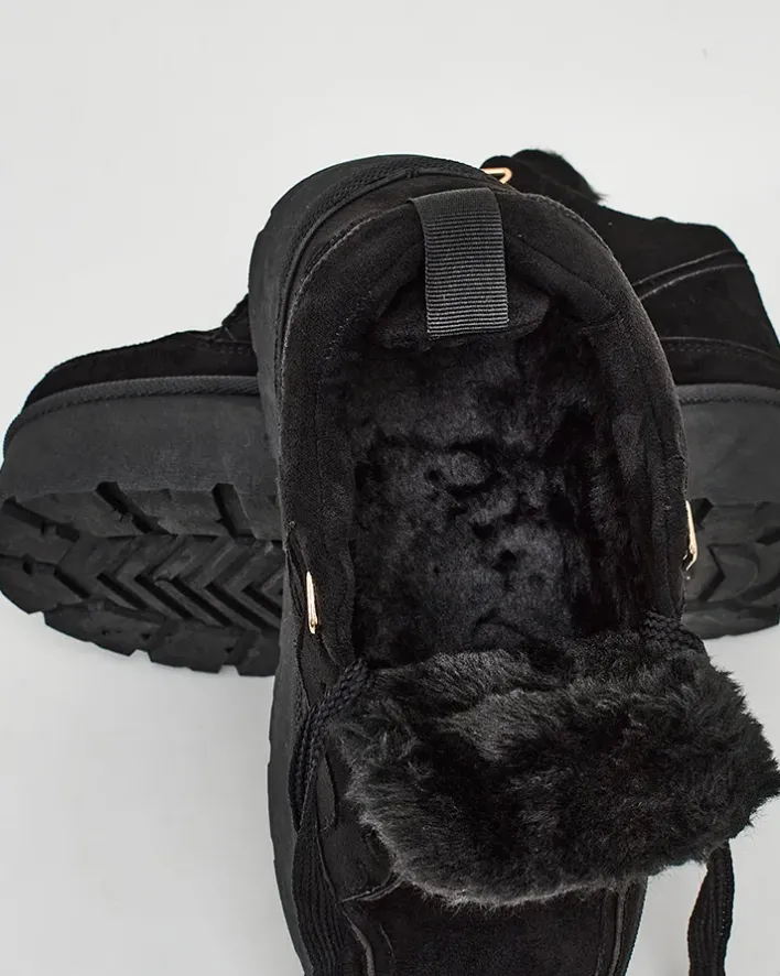 Ocieplane|Sneakersy^Royalfashion Ocieplane sneakersy damskie Zoovi czarny