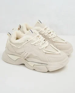 Ocieplane|Sneakersy^Royalfashion Ocieplane sneakersy damskie Noxxic beżowy