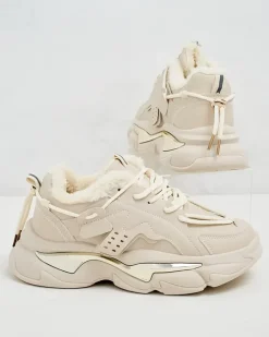 Ocieplane|Sneakersy^Royalfashion Ocieplane sneakersy damskie Noxxic beżowy