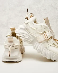 Ocieplane|Sneakersy^Royalfashion Ocieplane sneakersy damskie Losgos beżowy