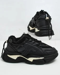 Ocieplane|Sneakersy^Royalfashion Ocieplane sneakersy damskie Noxxic czarny