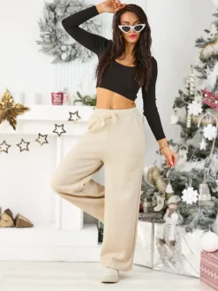 Spodnie Dresowe^Royalfashion Ocieplane spodnie dresowe damskie zielony