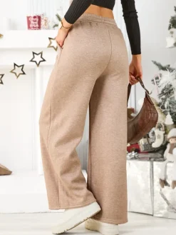 Spodnie Dresowe^Royalfashion Ocieplane spodnie dresowe damskie zielony