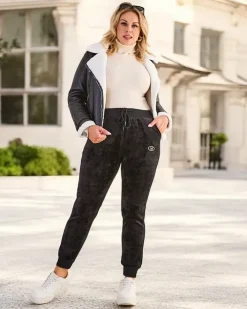 Spodnie Dresowe|Plus Size^Royalfashion Ocieplane spodnie dresowe damskie PLUS SIZE czerwony