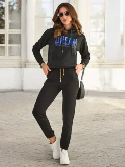 Spodnie Dresowe^Royalfashion Ocieplane spodnie dresowe damskie