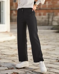 Spodnie Dresowe^Royalfashion Ocieplane spodnie dresowe damskie czarny