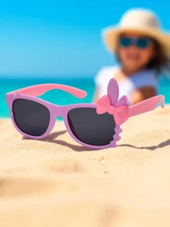 Chłopięce|Dziewczęce^Royalfashion Okulary przeciwsłoneczne dziecięce z ozdobami Bunny Shine fioletowy