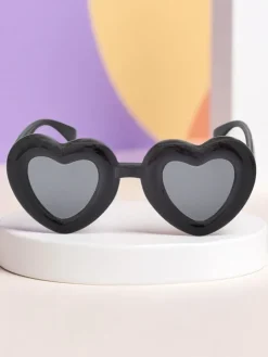 Chłopięce|Dziewczęce^Royalfashion Okulary przeciwsłoneczne dziecięce Serduszka czarny