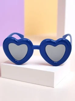 Chłopięce|Dziewczęce^Royalfashion Okulary przeciwsłoneczne dziecięce Serduszka Granatowy