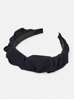Akcesoria Do Włosów^Royalfashion Opaska damska marszczona Granatowy