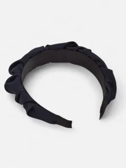 Akcesoria Do Włosów^Royalfashion Opaska damska marszczona Granatowy