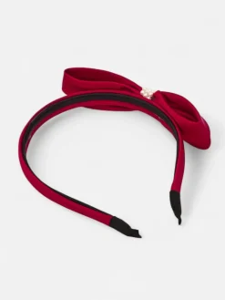 Akcesoria Do Włosów^Royalfashion Opaska damska z elegancką kokardką czerwony