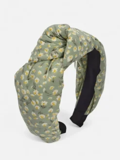 Akcesoria Do Włosów^Royalfashion Opaska do włosów z pleceniem w kwiaty zielony