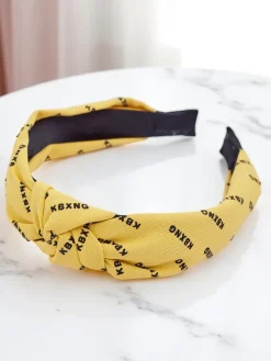 Akcesoria Do Włosów^Royalfashion Opaska do włosów z pleceniem we wzorki Grafity Boom zielony