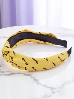 Akcesoria Do Włosów^Royalfashion Opaska do włosów z pleceniem we wzorki Grafity Boom zielony