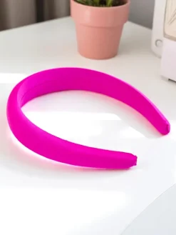 Akcesoria Do Włosów^Royalfashion Opaska do włosów satynowa Sara Fuksjowy