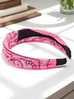 Akcesoria Do Włosów^Royalfashion Opaska do włosów wzorzysta Lena różowy