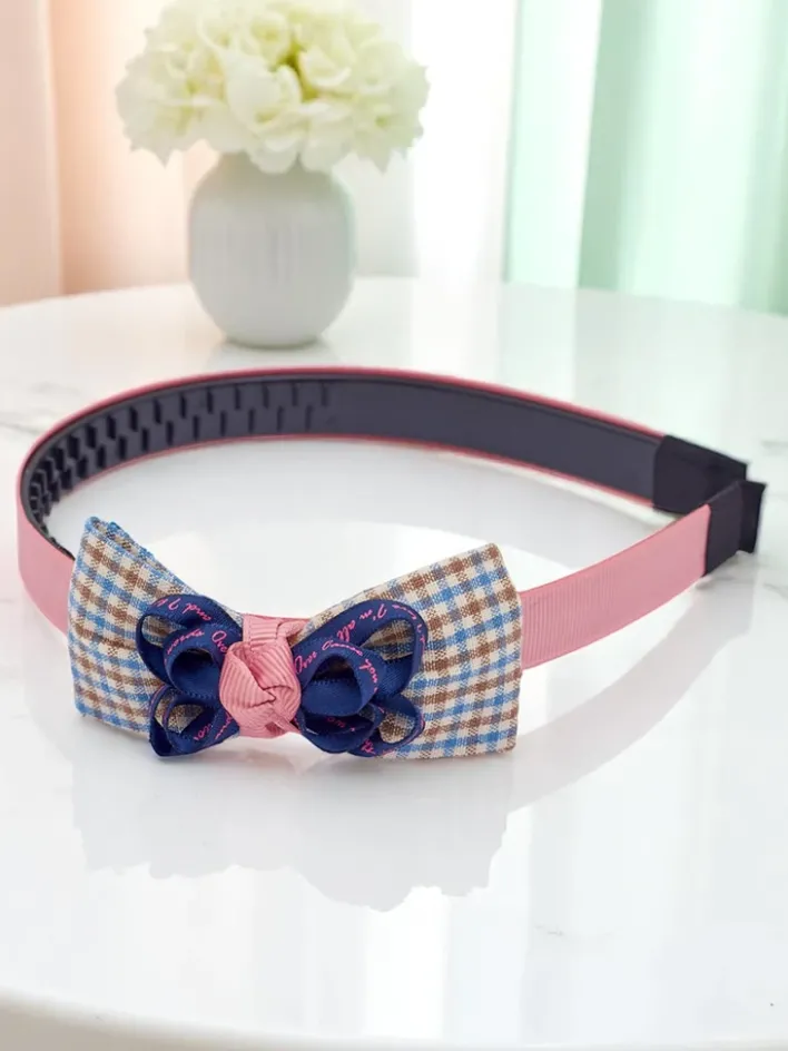 Akcesoria Do Włosów^Royalfashion Opaska do włosów z kokardką Emily Rose różowy