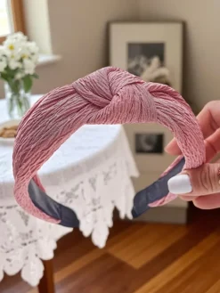 Akcesoria Do Włosów^Royalfashion Opaska do włosów karbowana Miracle Star różowy