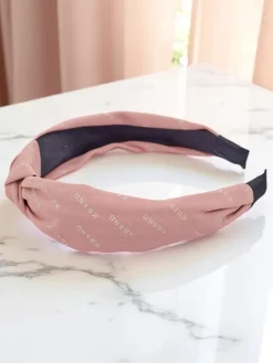 Akcesoria Do Włosów^Royalfashion Opaska do włosów z pleceniem we wzorki Grafity Boom różowy