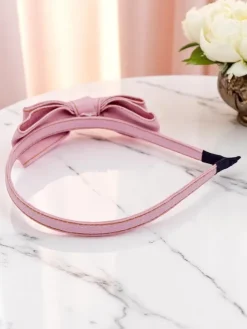 Akcesoria Do Włosów^Royalfashion Opaska do włosów z kokardką Lily Grace różowy