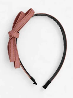 Akcesoria Do Włosów^Royalfashion Opaska do włosów z kokardką Denim Style różowy