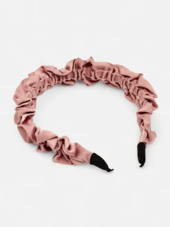 Akcesoria Do Włosów^Royalfashion Opaska do włosów z marszczeniem i perełkami różowy