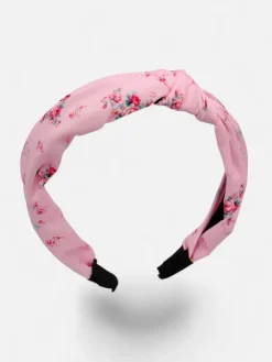 Akcesoria Do Włosów^Royalfashion Opaska do włosów z pleceniem w kwiaty różowy
