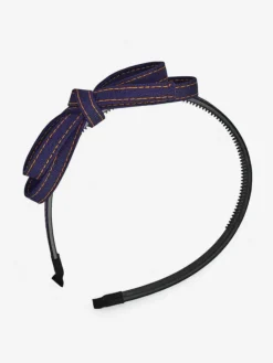 Akcesoria Do Włosów^Royalfashion Opaska do włosów z kokardką Denim Style Granatowy