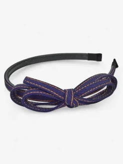 Akcesoria Do Włosów^Royalfashion Opaska do włosów z kokardką Denim Style Granatowy