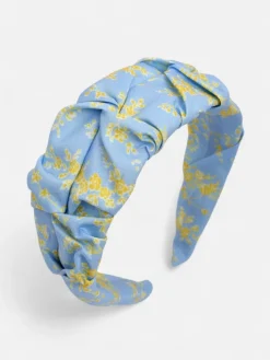 Akcesoria Do Włosów^Royalfashion Opaska do włosów z marszczeniem i printem niebieski