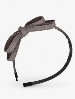Akcesoria Do Włosów^Royalfashion Opaska do włosów z kokardką Denim Style gołębi szary