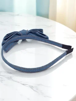 Akcesoria Do Włosów^Royalfashion Opaska do włosów z kokardką Lily Grace niebieski