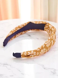 Akcesoria Do Włosów^Royalfashion Opaska do włosów z pleceniem w kwiaty Florinda Camel