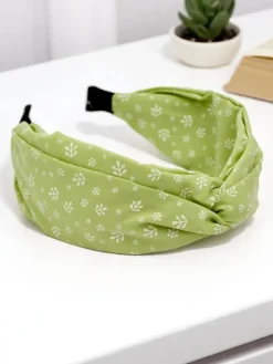 Akcesoria Do Włosów^Royalfashion Opaska do włosów we wzorki Nela zielony