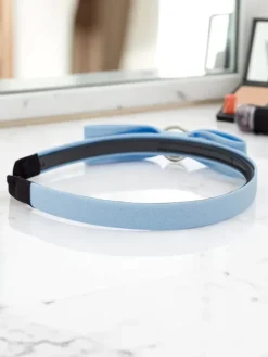 Akcesoria Do Włosów^Royalfashion Opaska do włosów z kokardką i broszką Bow Charm niebieski