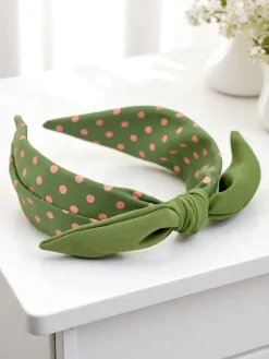 Akcesoria Do Włosów^Royalfashion Opaska do włosów z kokardką Polae zielony