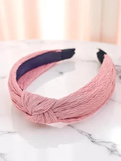 Akcesoria Do Włosów^Royalfashion Opaska do włosów karbowana Karbelle różowy