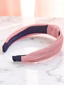 Akcesoria Do Włosów^Royalfashion Opaska do włosów karbowana Karbelle różowy