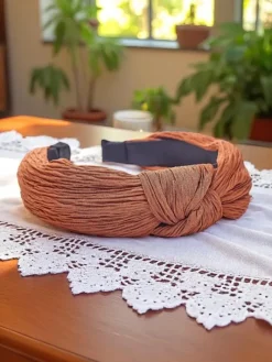 Akcesoria Do Włosów^Royalfashion Opaska do włosów karbowana Miracle Star Camel