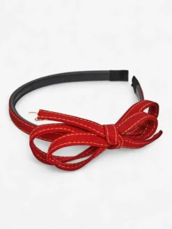 Akcesoria Do Włosów^Royalfashion Opaska do włosów z kokardką Denim Style czerwony