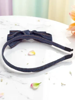 Akcesoria Do Włosów^Royalfashion Opaska do włosów z kokardką Lily Grace Granatowy