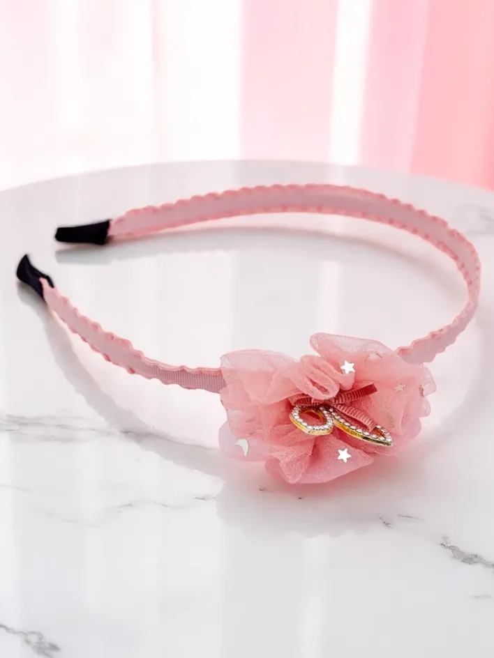 Akcesoria Do Włosów^Royalfashion Opaska do włosów z kwiatem Daisy Bloom różowy