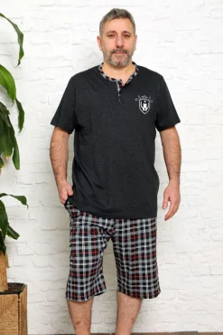 Piżamy^Royalfashion Piżama męska gołębi szary