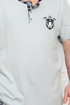 Piżamy^Royalfashion Piżama męska gołębi szary