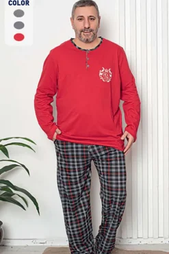 Piżamy^Royalfashion Piżama męska w kolorze m czerwony