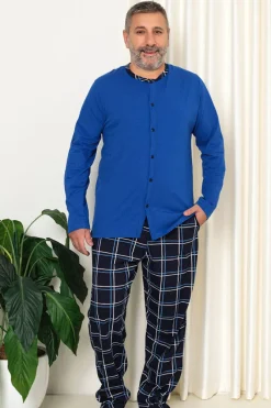 Plus Size|Piżamy^Royalfashion Piżama męska w kolorze m PLUS SIZE kobaltowy