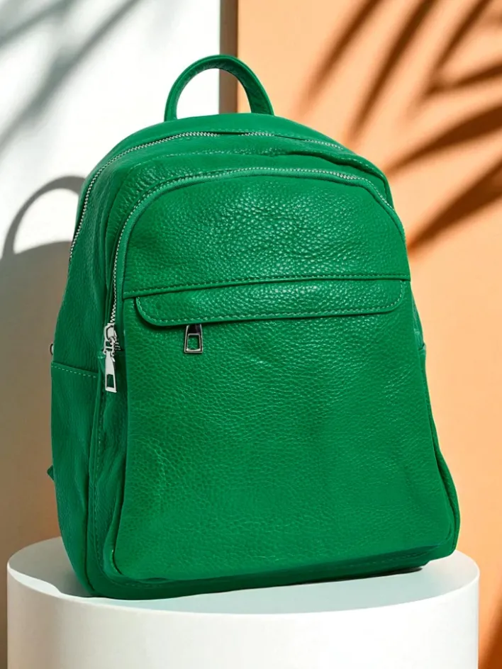 Torebki Shoppers^Royalfashion Plecak damski z eko skory Evelin Day zielony