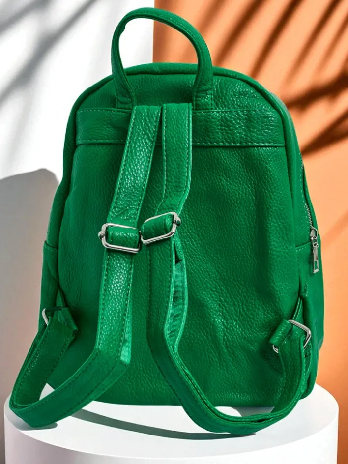 Torebki Shoppers^Royalfashion Plecak damski z eko skory Evelin Day zielony