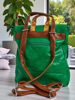 Torebki Shoppers^Royalfashion Plecak damski z eko skory Klara zielony